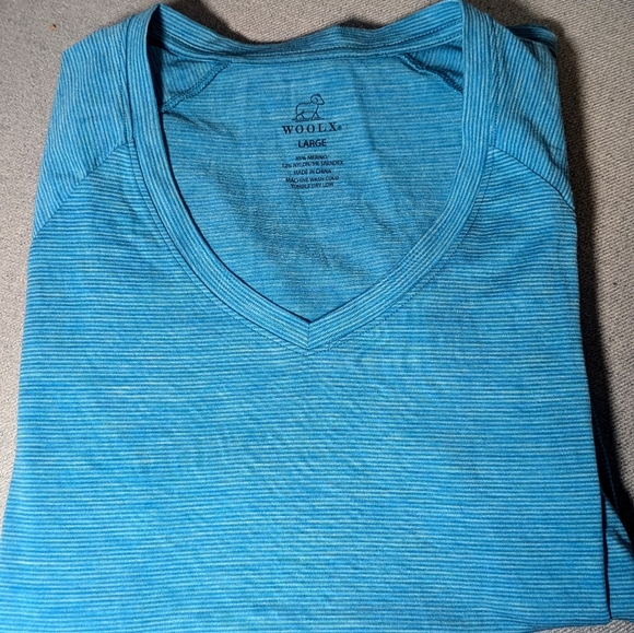Woolx Merino Wool Mia V-Neck T-Shirt Large - Picture 2 of 2